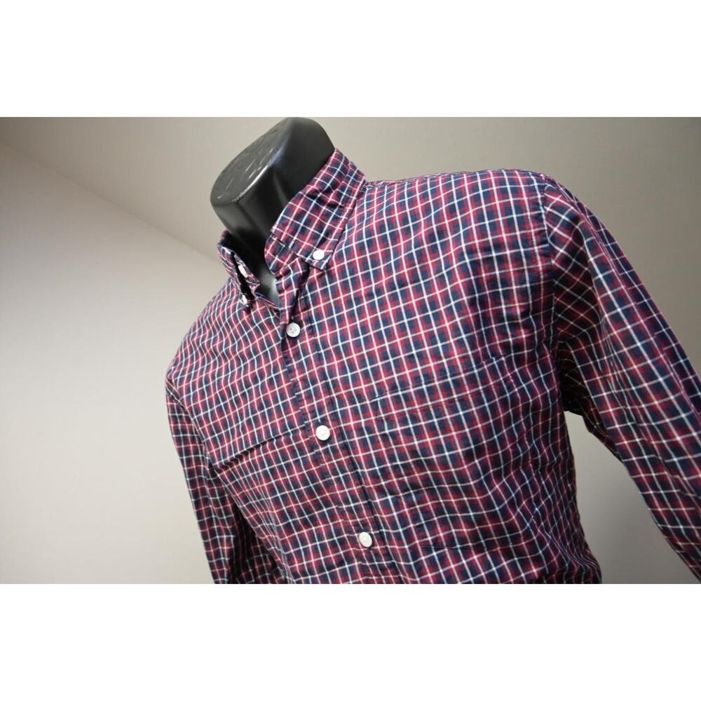 J Crew Slim‎ Fit Casual Button Up Dress Shirt Plaid Long Sleeve Mens Medium